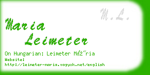 maria leimeter business card